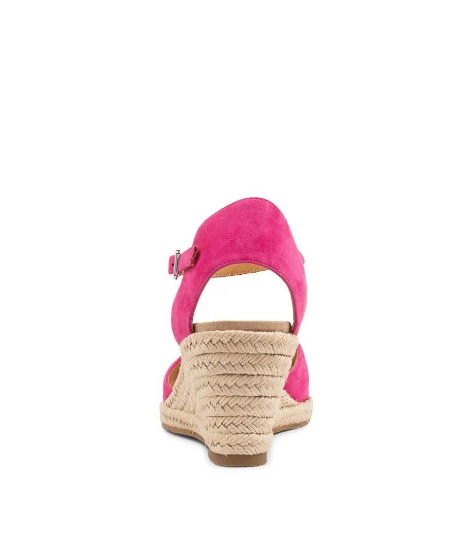 Autumn W Fuchsia Suede Heels