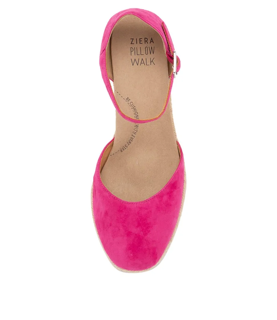 Autumn W Fuchsia Suede Heels