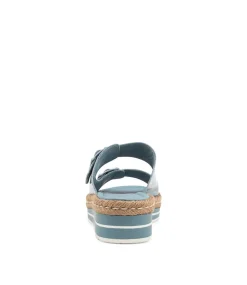 Axel Denim Patent Leather Sandals