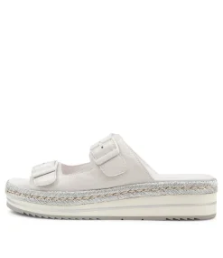 Axel White Silver Rope Patent Leather Sandals