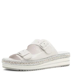 Axel White Silver Rope Patent Leather Sandals