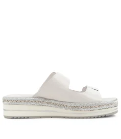 Axel White Silver Rope Patent Leather Sandals