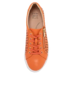 Ayleen W Orange Leather Sneakers