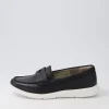 Ayva Washable Penny Black Leather Loafers