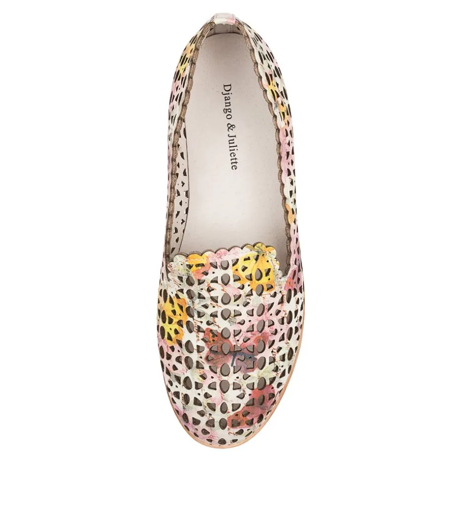 Ayvler White Multi Lea