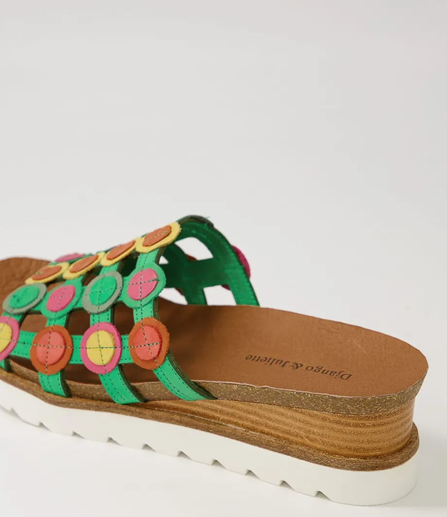 Badabing Spearmint Bright Multi Leather Mukes