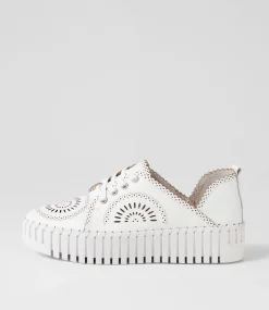 Bafia White Leather Sneakers