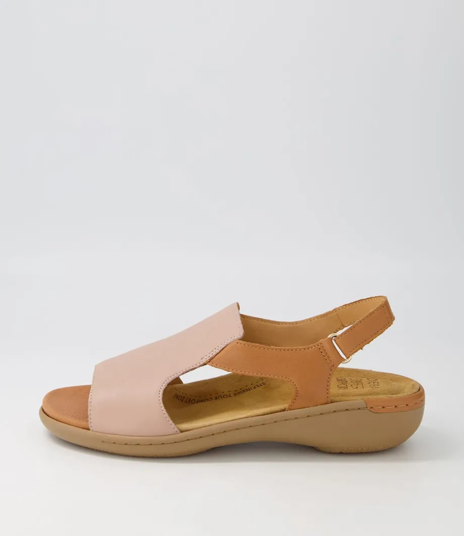 Balinto W Blush Tan Leather Sandals