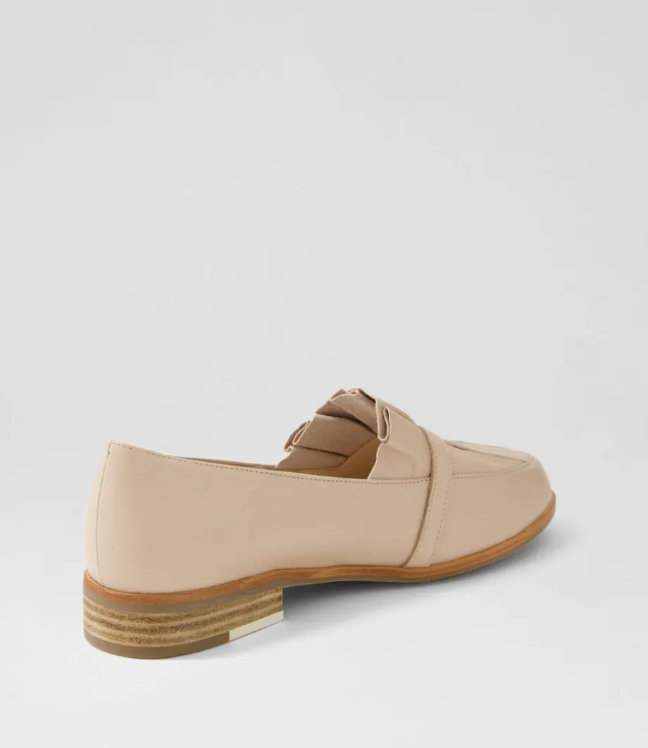 Banzos Nude Leather Loafers