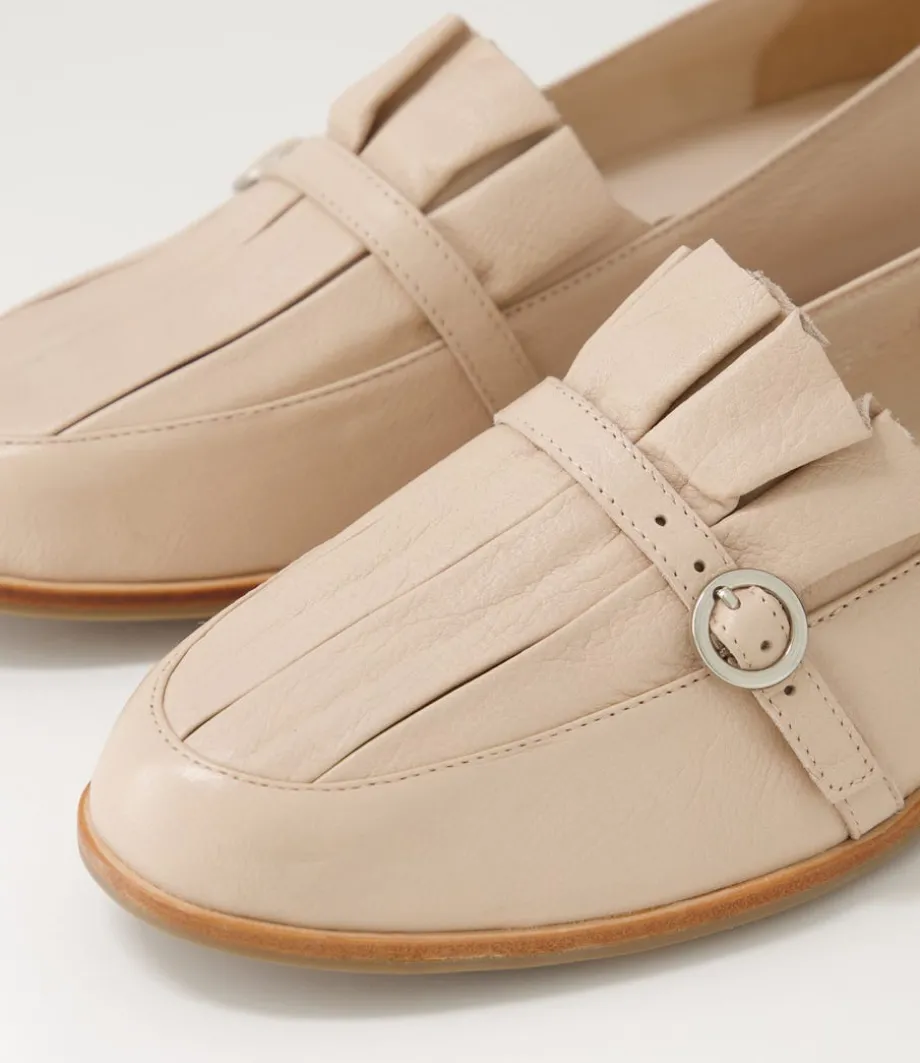 Banzos Nude Leather Loafers