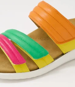 Barbra Xw Bright Multi Leather Slides