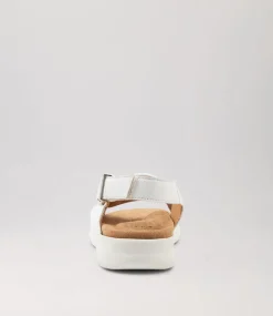 Bari Xw White Leather Sandals Ws