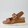 Barmer Dark Tan Leather Sandals Ws