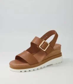 Barmer Dark Tan Leather Sandals Ws