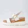 Barmer White Leather Sandals
