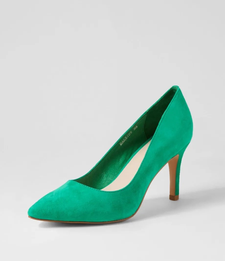 Barrios New Emerald Suede Heels
