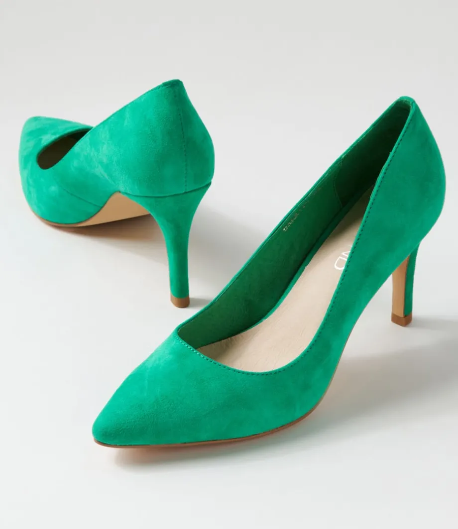 Barrios New Emerald Suede Heels