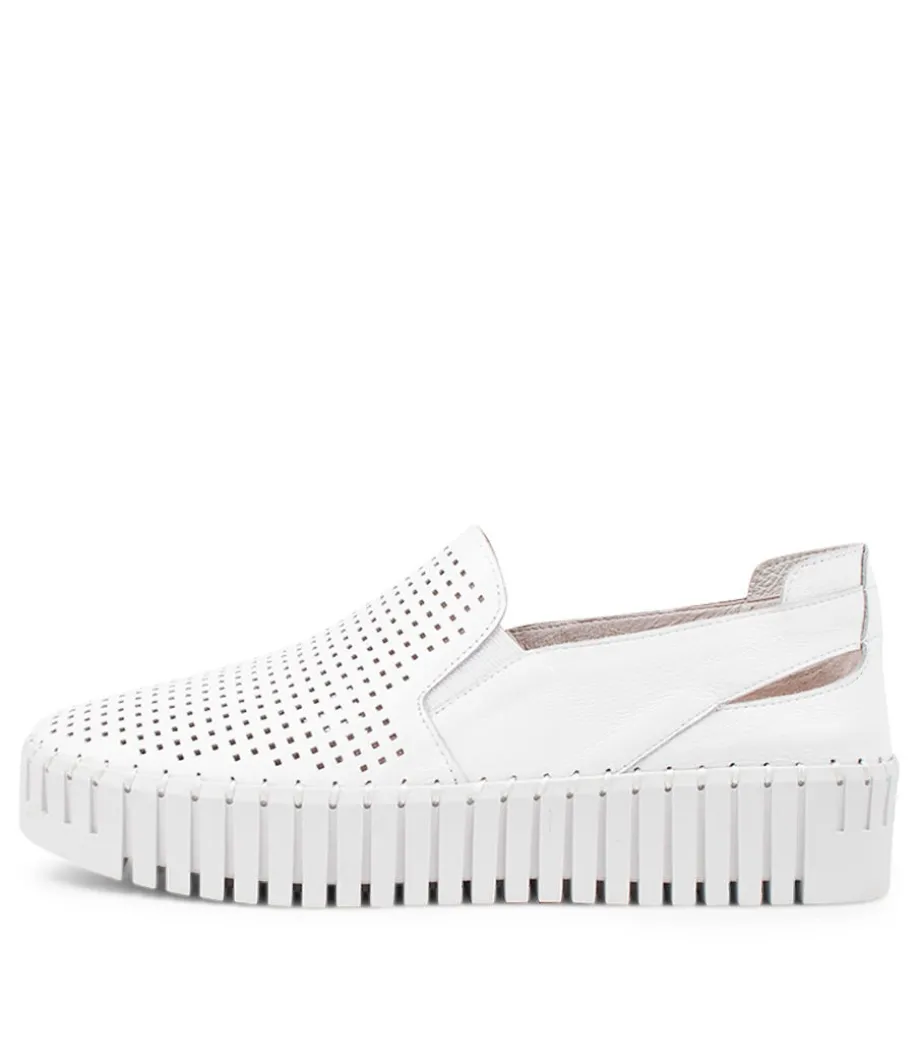 Bartas White Leather Sneakers