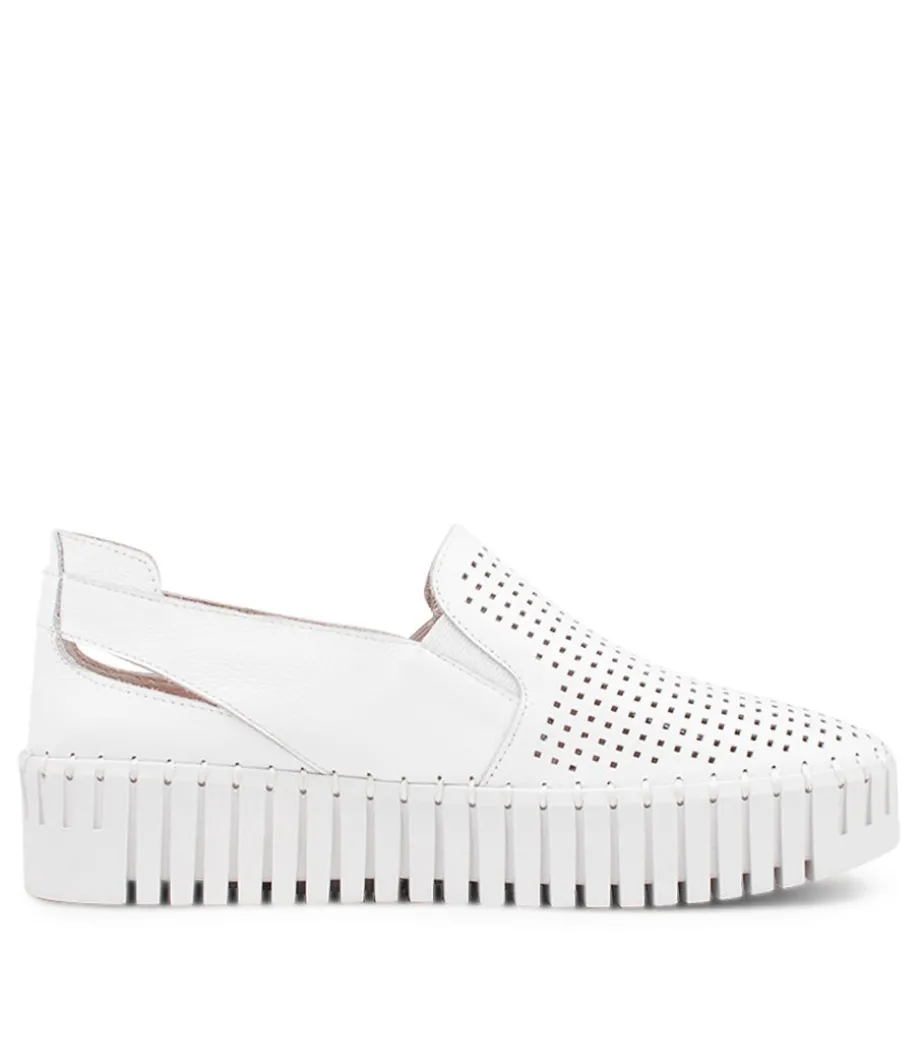 Bartas White Leather Sneakers