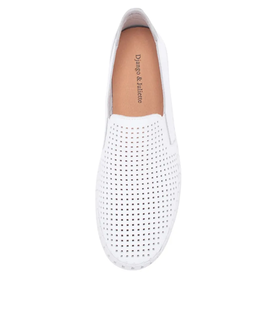 Bartas White Leather Sneakers