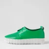 Batu Bright Emerald White Leather Sneakers