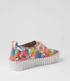 Batu White Flowermania Leather Sneakers
