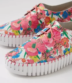 Batu White Flowermania Leather Sneakers