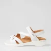 Beaux W White Leather Sandals