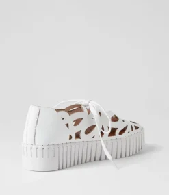 Bello White Leather Sneakers