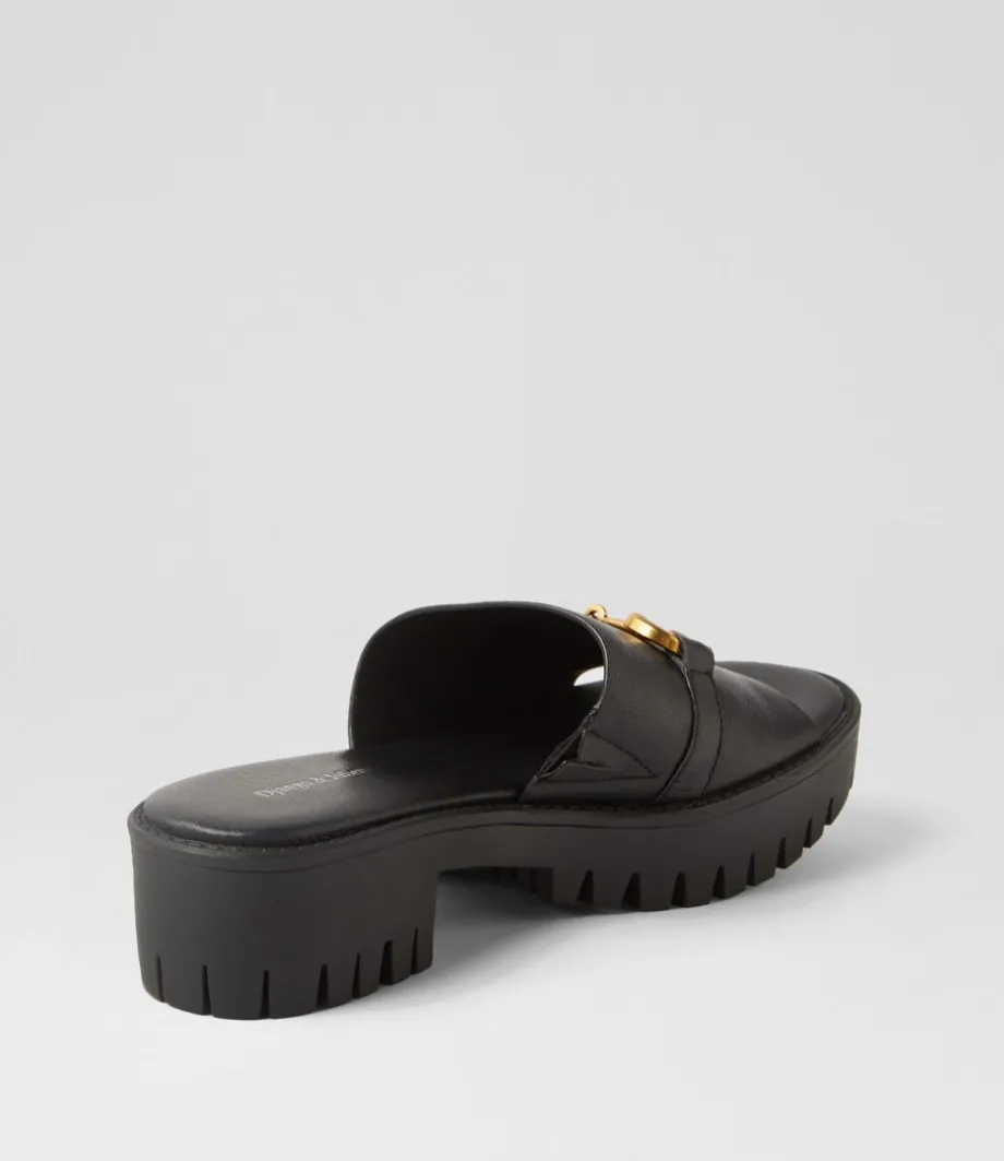 Belo Black Leather Sandals