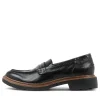 Benicio Black Leather Loafers
