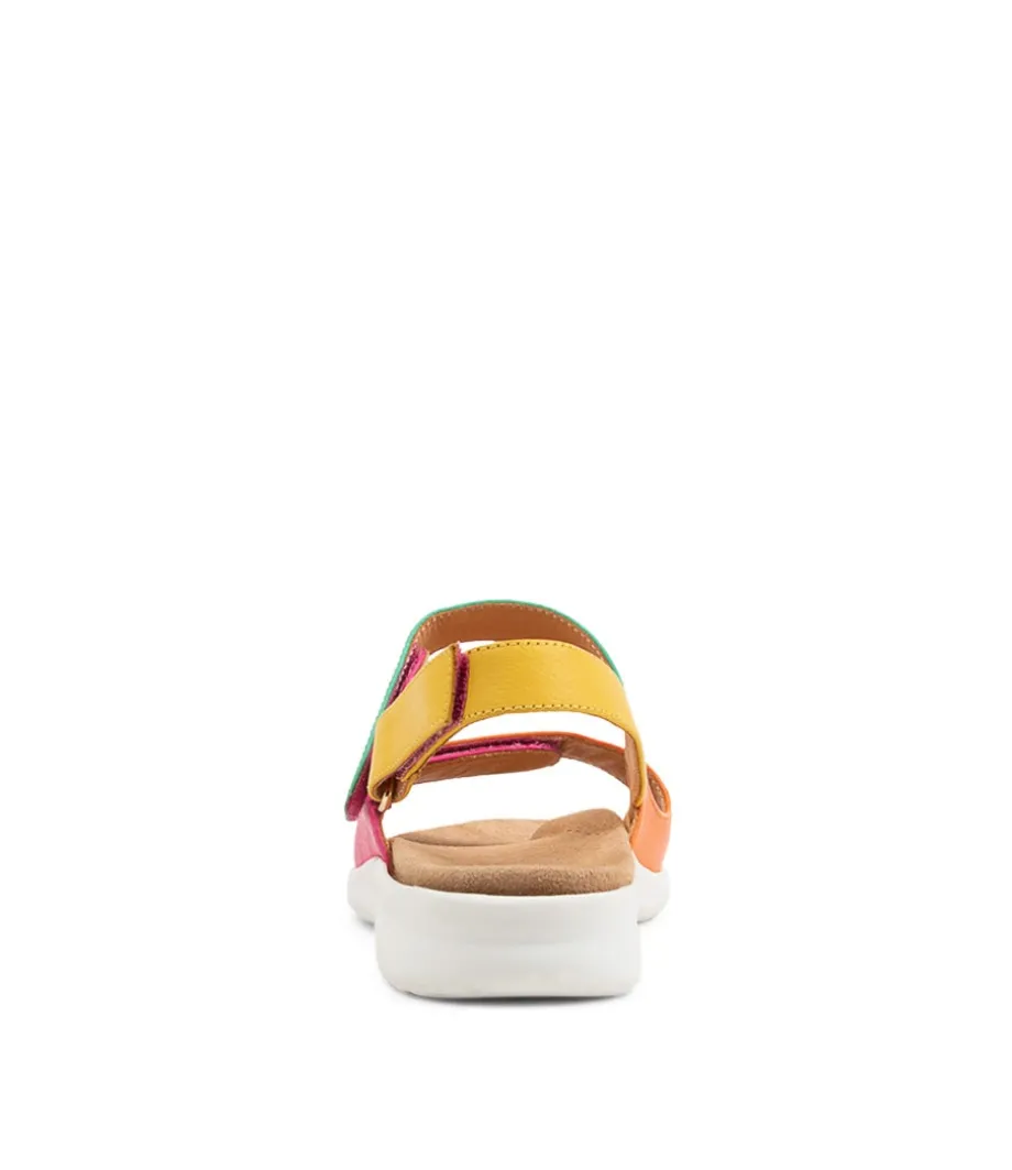 Benji Xw Bright Multi Leather Sandals