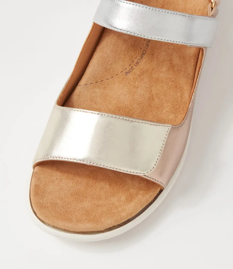 Benji Xw Metallic Multi Leather Sandals