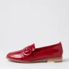 Benza Dark Red Wrinkle Patent Loafers
