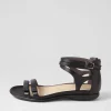 Bethie W Black Leather Sandals