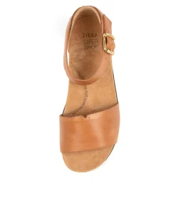 Beverly Xw Tan-White Leather Sandals