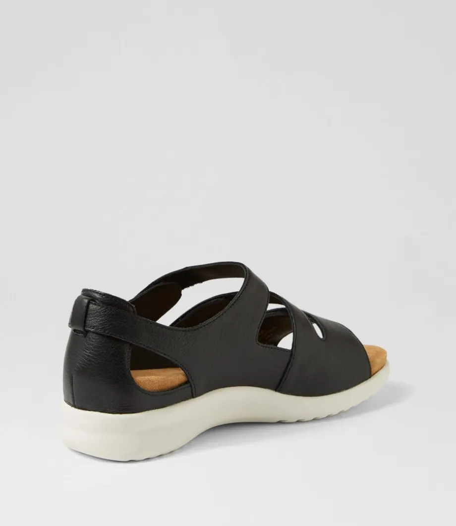 Bexleys Xw Black White Leather Sandals