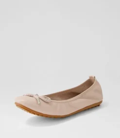 Beyond Rose Leather Ballet Flats