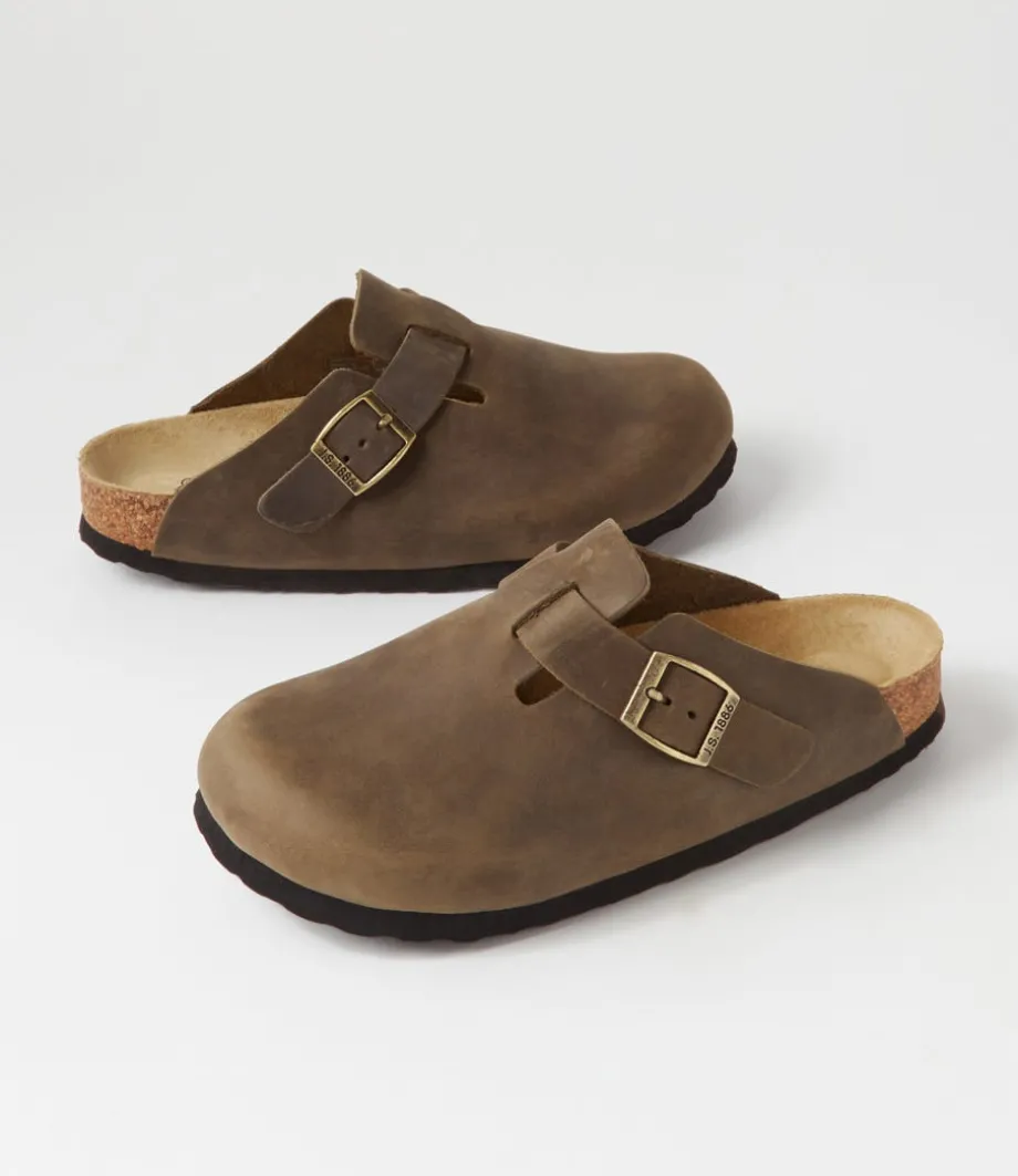 Bianca 04 Taupe Leather Flat Shoes