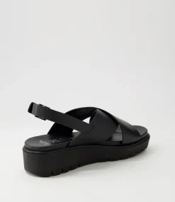 Bilbao 02 Black Leather Sandals