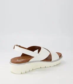 Bilbao 02 White Leather Sandals