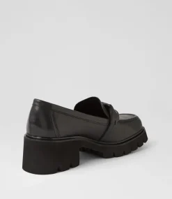 Bizmo Black Leather Heels