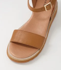 Boogly Dark Tan Leather Sandals