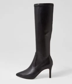 Boydy Black Stretch Smooth Knee High Boots