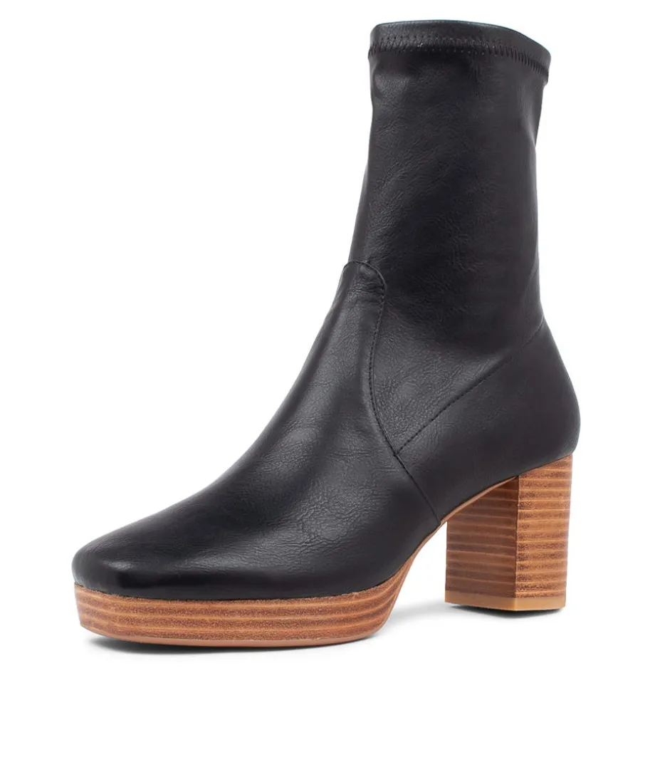 Brave Black Stretch Ankle Boots