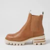 Breda Tan Vanilla Box Leather Chelsea Boots