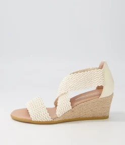 Briage Natural Weave Elastic Leather Espadrilles