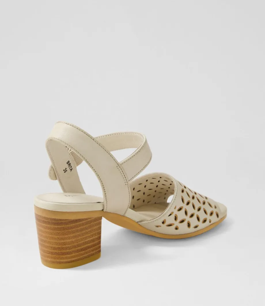Brita Almond Tan Leather Sandals