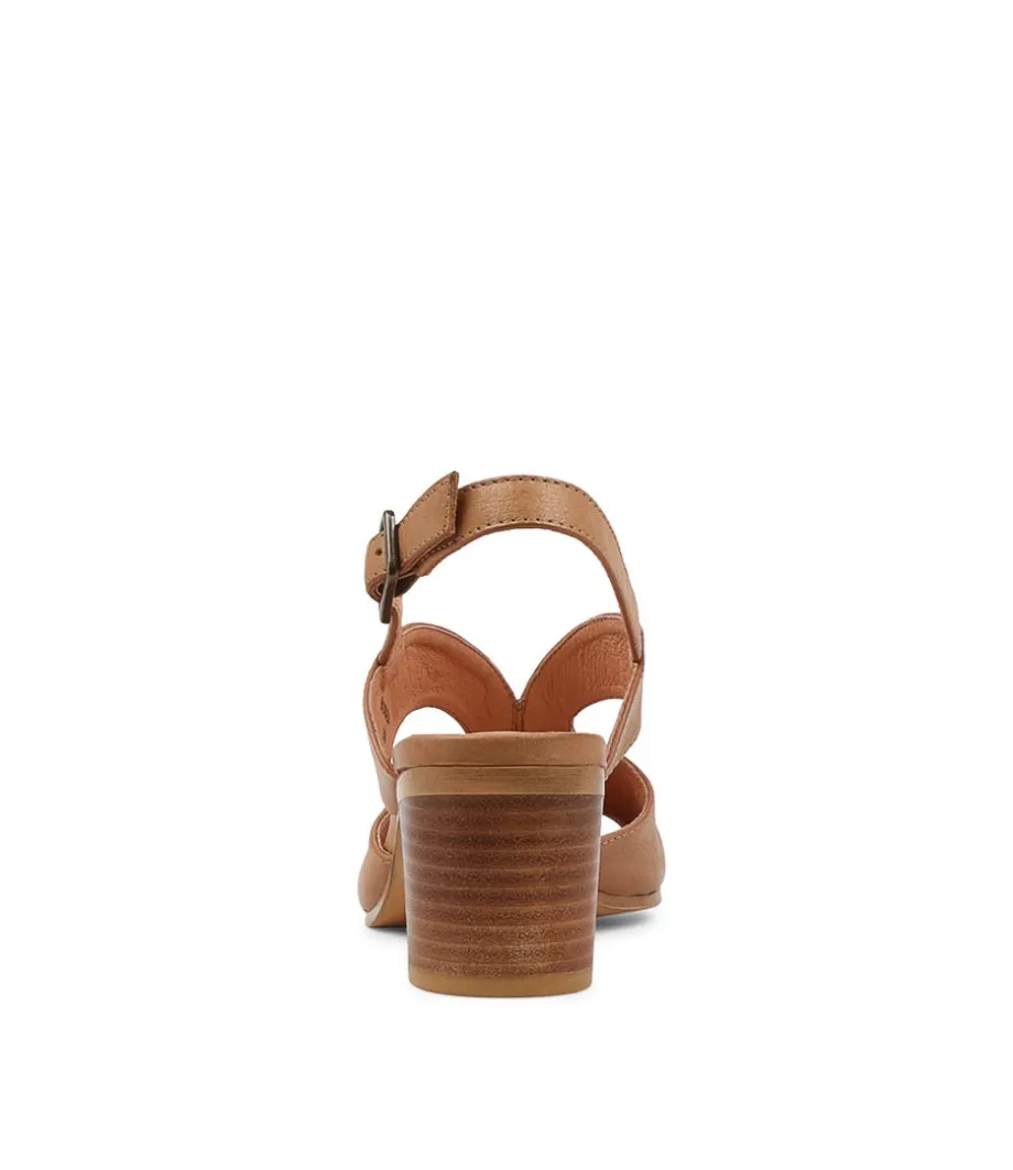 Bubba Dark Tan Leather Sandals