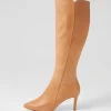 Buel Cappuccino Leather Knee High Boots